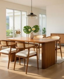 desain meja makan salur minimalis