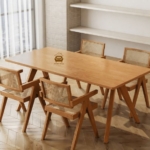 set meja makan kayu jati