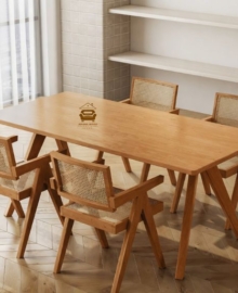 set meja makan kayu jati